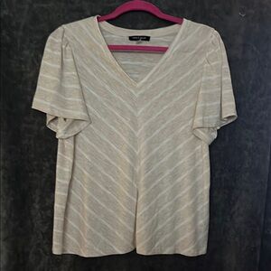 Cable & Gauge Tan Cream Boxy Short Sleeve Tee